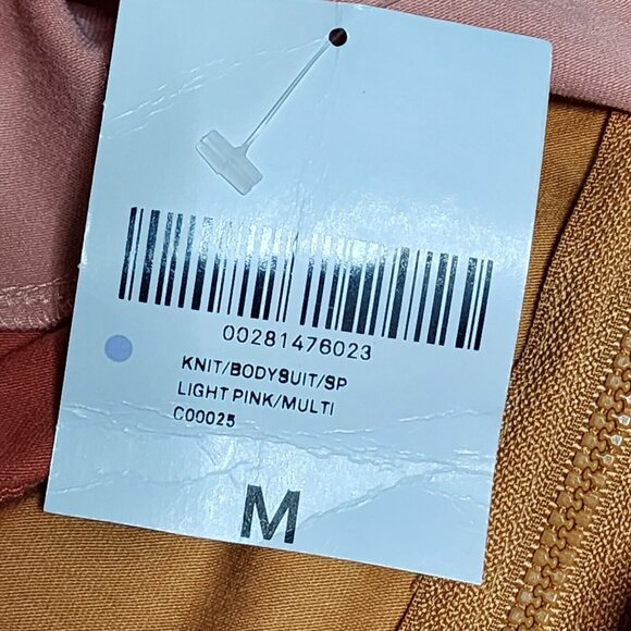 NWT NEW FOREVER 21 Orange Pink Sleeveless Body Suit Womens Size M Medium - Picture 3 of 5